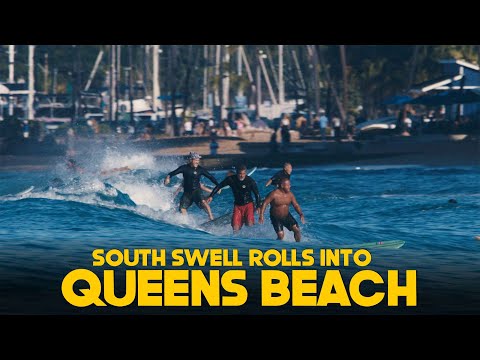 LONG PERIOD SWELL MAGNETS ROLL INTO WAIKīKī BEACH