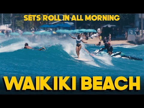 FRESH PULSE OF SOUTH SWELL SURFING AT QUEENS BEACH