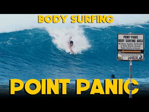 BODY SURFING OVERHEAD SETS AT POINT PANIC