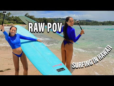 POV: RAW FOOTAGE OF SURFING IN HAWAI'I IN JUNE
