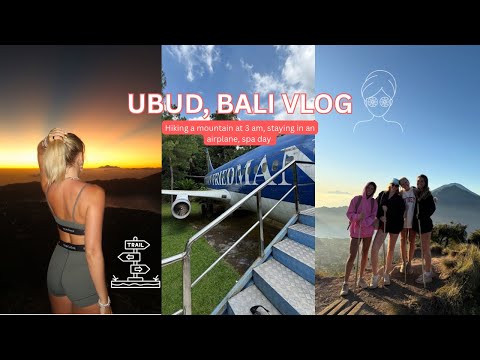 UBUD VLOG (airplane Airbnb, Mount Batur hike, mani pediiiii day)