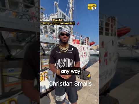 "Supporting AMAZON is supporting GENOCIDE": Chris Smalls speaks from #Gaza Freedom Flotilla