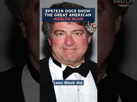 Epstein docs expose the great American wealth scam