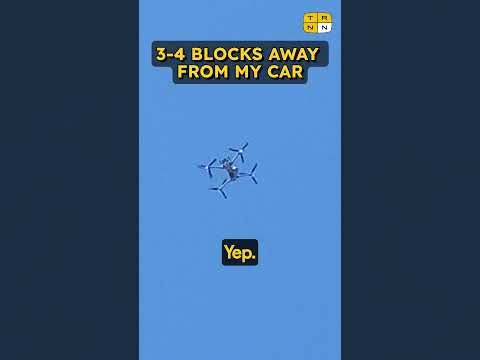 Drone follows me from #Microsoft to my car...