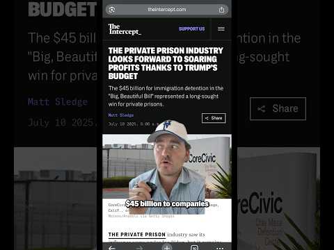 Trump's Budget Is a Huge Giveaway For the Private Prison Industry  #politics #trump