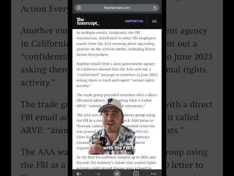 The FBI And Big Ag Are Treating Animal Rights Activists As Bioterrorists