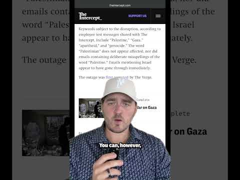 Microsoft Is Blocking All Employee Emails Mentioning "Palestine" Or "Gaza" #politics #gaza