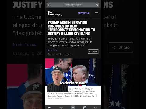 Trump Declares He Can Wage Secret Wars Against Anyone He Calls an Enemy #politics #trump