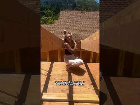 Shear stress transferred from wall to blocks and then to a sloped diaphragm, creating a shear system