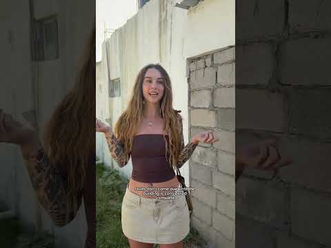 Walking around in the town and seeing lots of CMU, stucco, exposed rebar, big water cisterns,