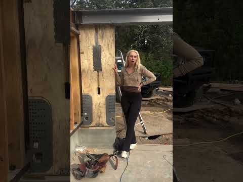 This is a prefabricated shearwall, called a strong-wall, that resists lateral force in an earthquake