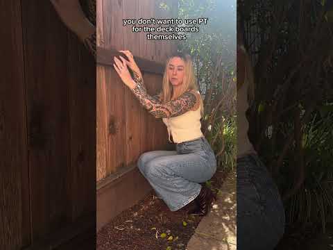 Maybe you’ve wondered before what this “stapled” looking wood is? Pressure treated lumber is