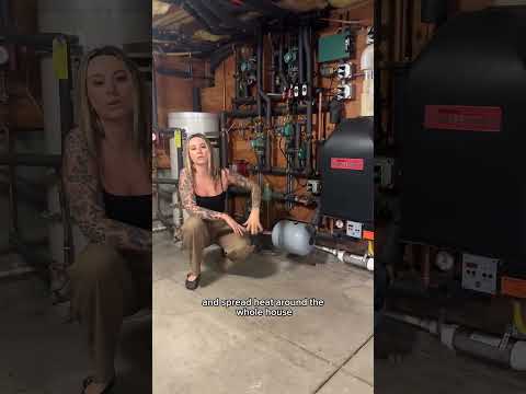 I showed you guys one kind of radiant heat the other day, a steam radiator with a boiler