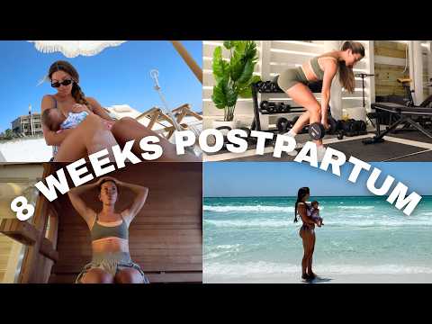 8 weeks PP vlog: workouts, beach days,