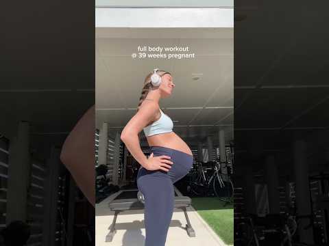 Workout at 9 months pregnant 🤰#prenatalfitness