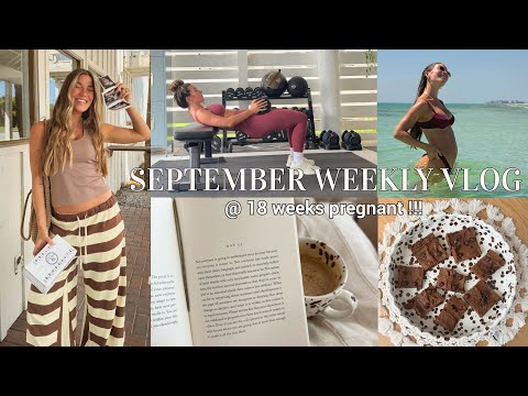 week vlog: anatomy scan, fall recipes, strength workouts, grocery haul etc. !!!