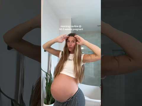 morning routine at 40.5 weeks pregnant🥵