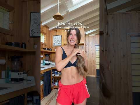 WFH mom day vlog🌴🥥🌞👙#diml #momlife #wfh