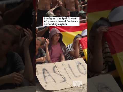 Immigrants protest in Ceuta