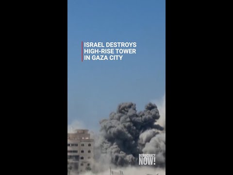 Israel destroys Mushtaha Tower in Gaza City