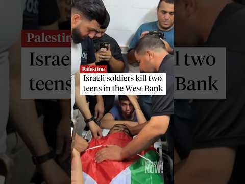 Israeli soldiers killed two teens in the West Bank