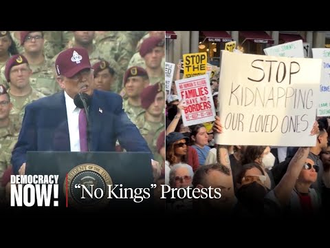 "No Kings": 1,800+ Rallies Planned as Trump Threatens "Very Heavy Force" on Army Parade Protesters