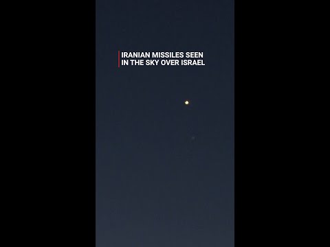 Iranian missiles seen in the sky over Israel