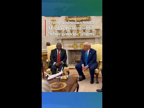 Trump ambushes South Africa’s president with “white genocide” claims